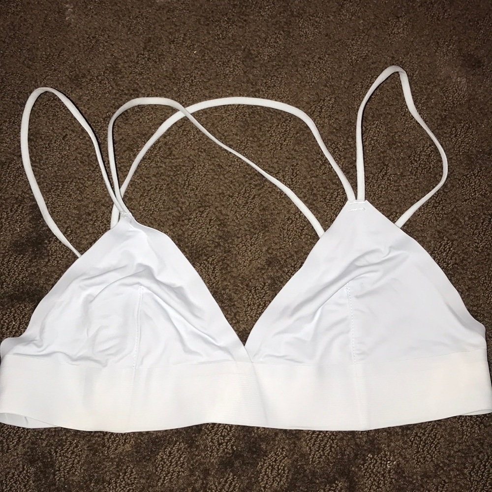 Light blue criss cross bralette